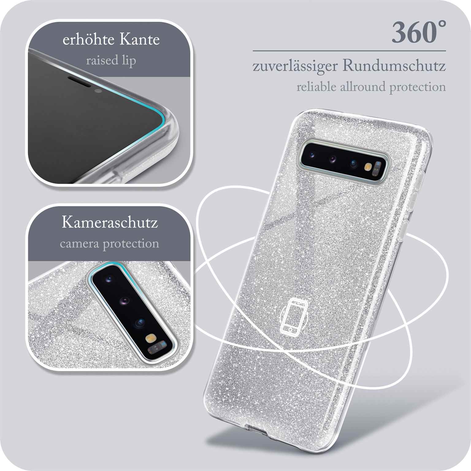 ONEFLOW Glitter Case Samsung Galaxy S10 Plus mit Glitzer Look – Weiteres Produktbild 5
