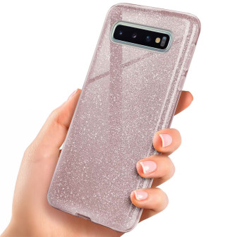 ONEFLOW ONEFLOW Glitter Case Samsung Galaxy S10 mit Glitzer Look – Gloss - Rosé