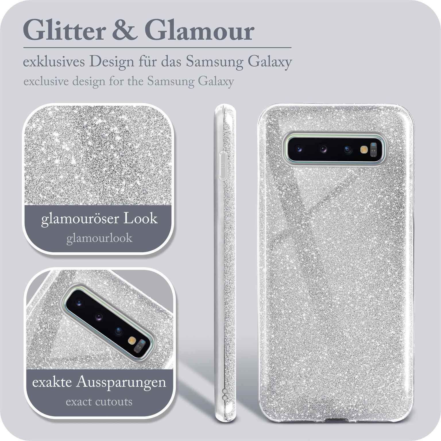 ONEFLOW Glitter Case Samsung Galaxy S10 mit Glitzer Look – Weiteres Produktbild 1