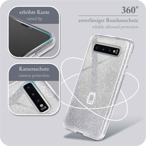 ONEFLOW Glitter Case Samsung Galaxy S10 mit Glitzer Look – Weiteres Produktbild 5