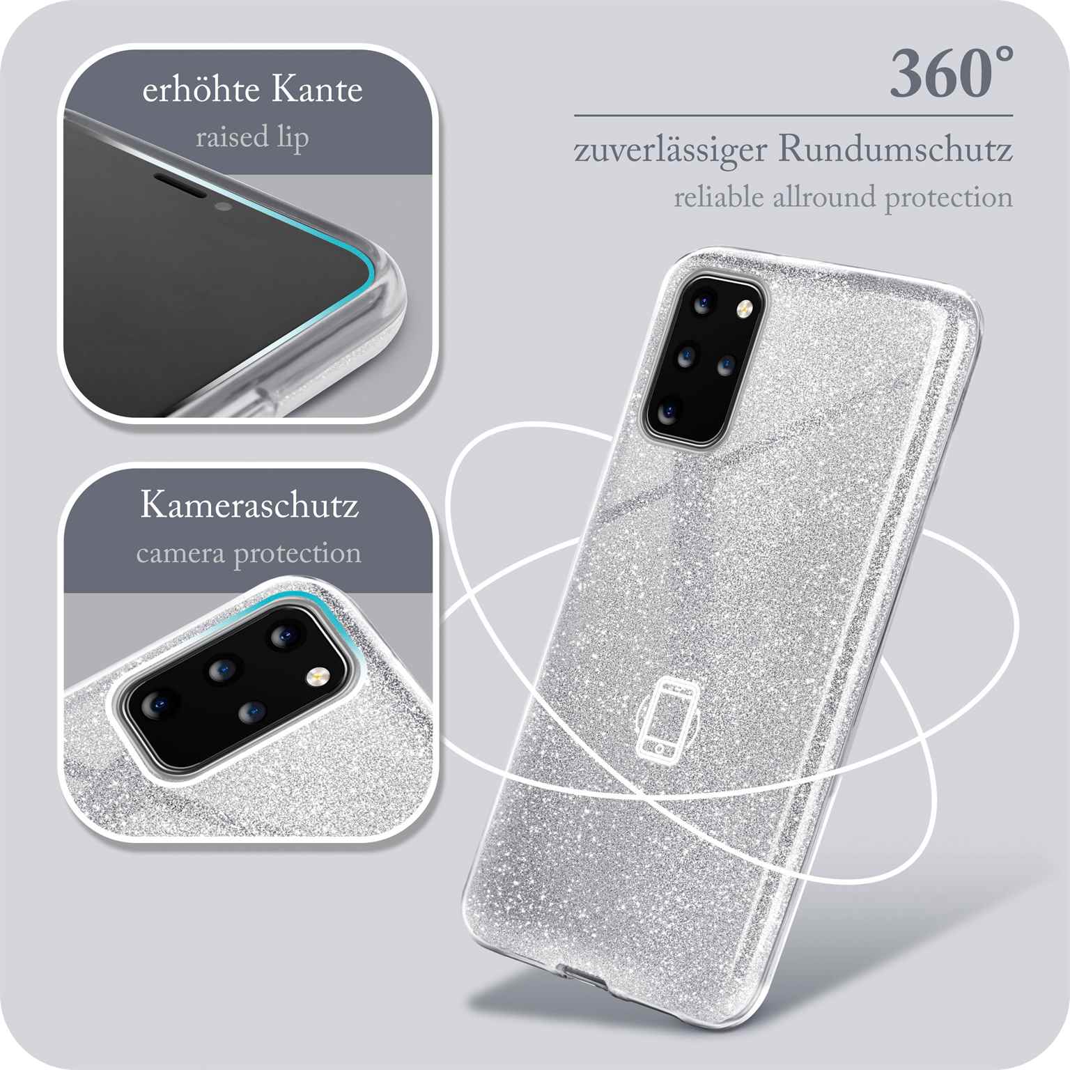 ONEFLOW Glitter Case Samsung Galaxy S20 Plus mit Glitzer Look – Weiteres Produktbild 5