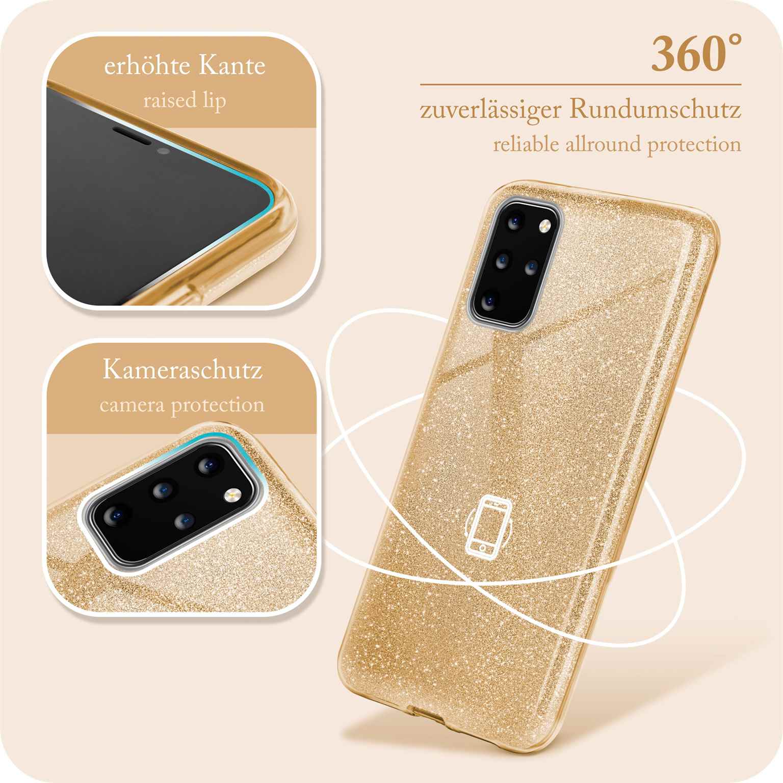ONEFLOW Glitter Case Samsung Galaxy S20 Plus 5G mit Glitzer Look – Weiteres Produktbild 5