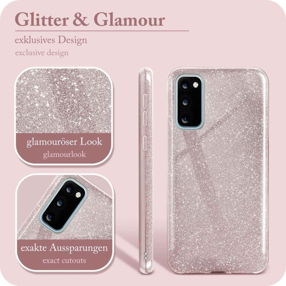 ONEFLOW Glitter Case Samsung Galaxy S20 mit Glitzer Look – Weiteres Produktbild 2