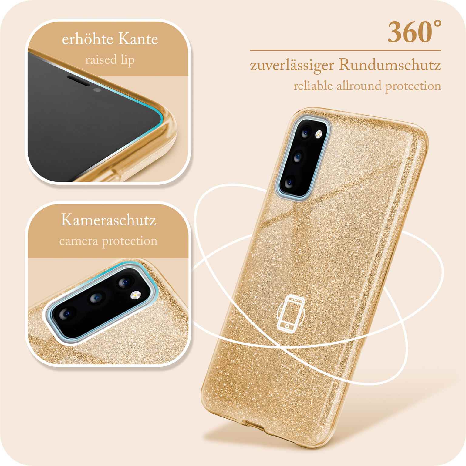 ONEFLOW Glitter Case Samsung Galaxy S20 5G mit Glitzer Look – Weiteres Produktbild 5
