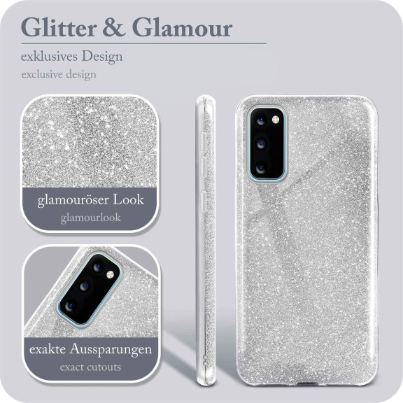 ONEFLOW Glitter Case Samsung Galaxy S20 5G mit Glitzer Look – Weiteres Produktbild 2