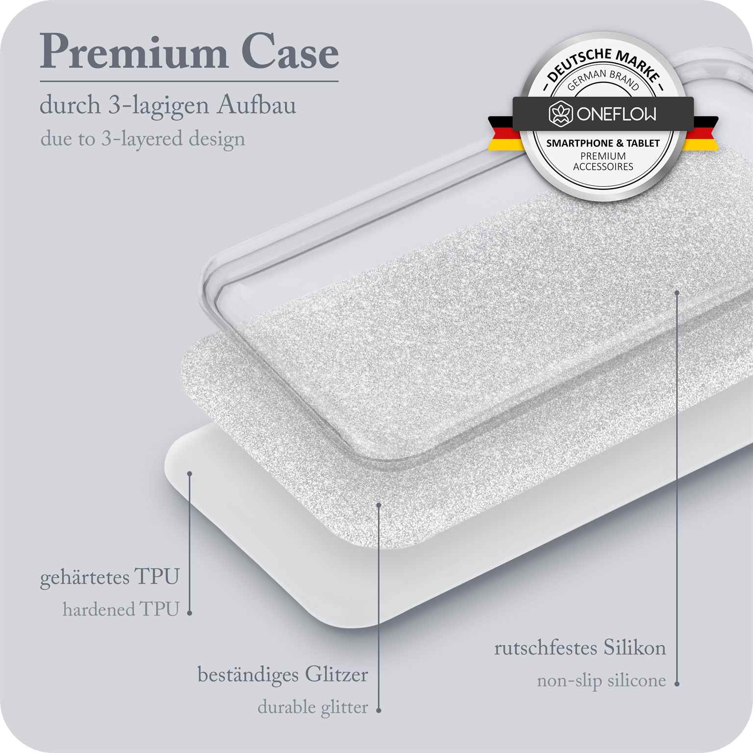 ONEFLOW Glitter Case Samsung Galaxy S20 5G mit Glitzer Look – Weiteres Produktbild 3