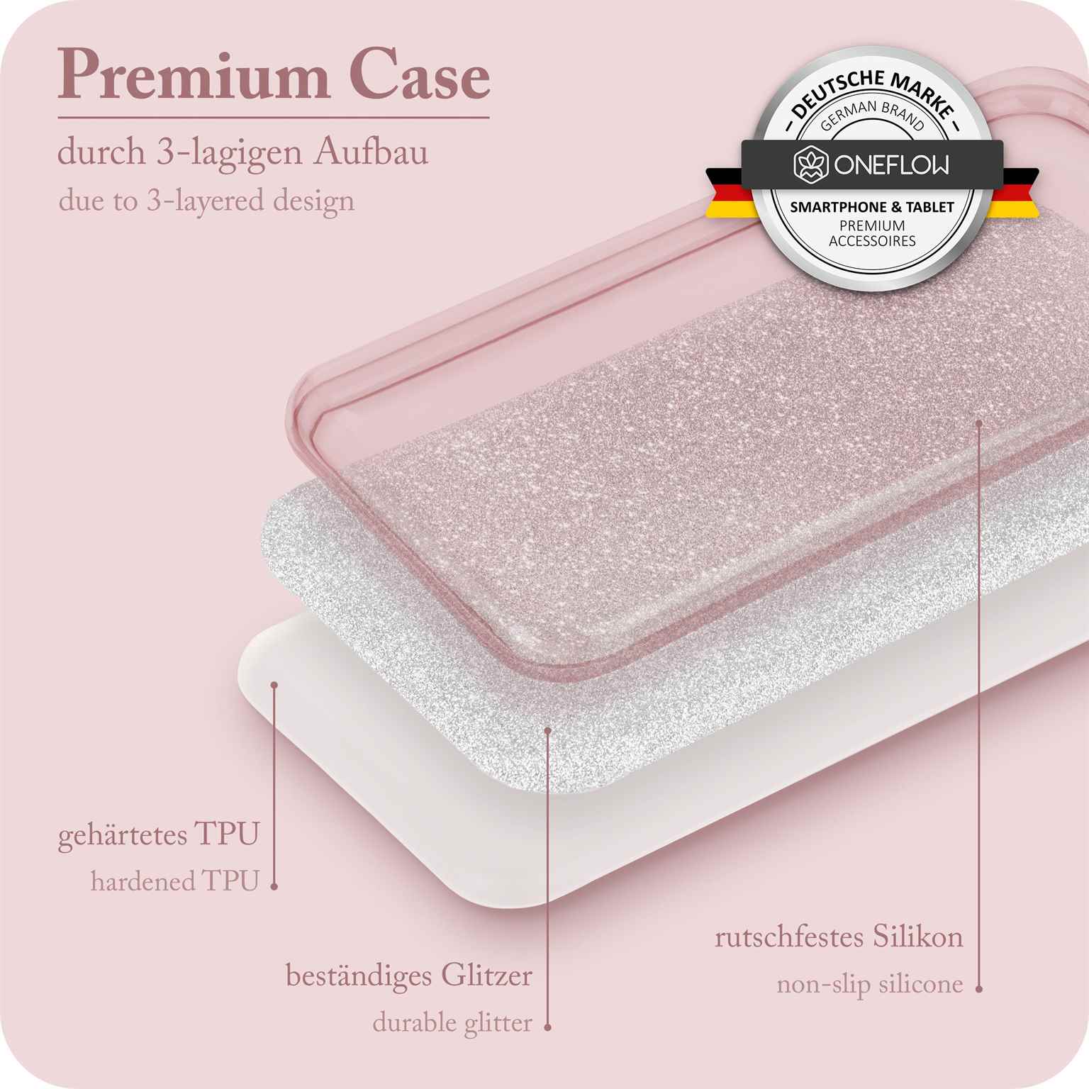 ONEFLOW Glitter Case Samsung Galaxy S21 FE 5G mit Glitzer Look – Weiteres Produktbild 3