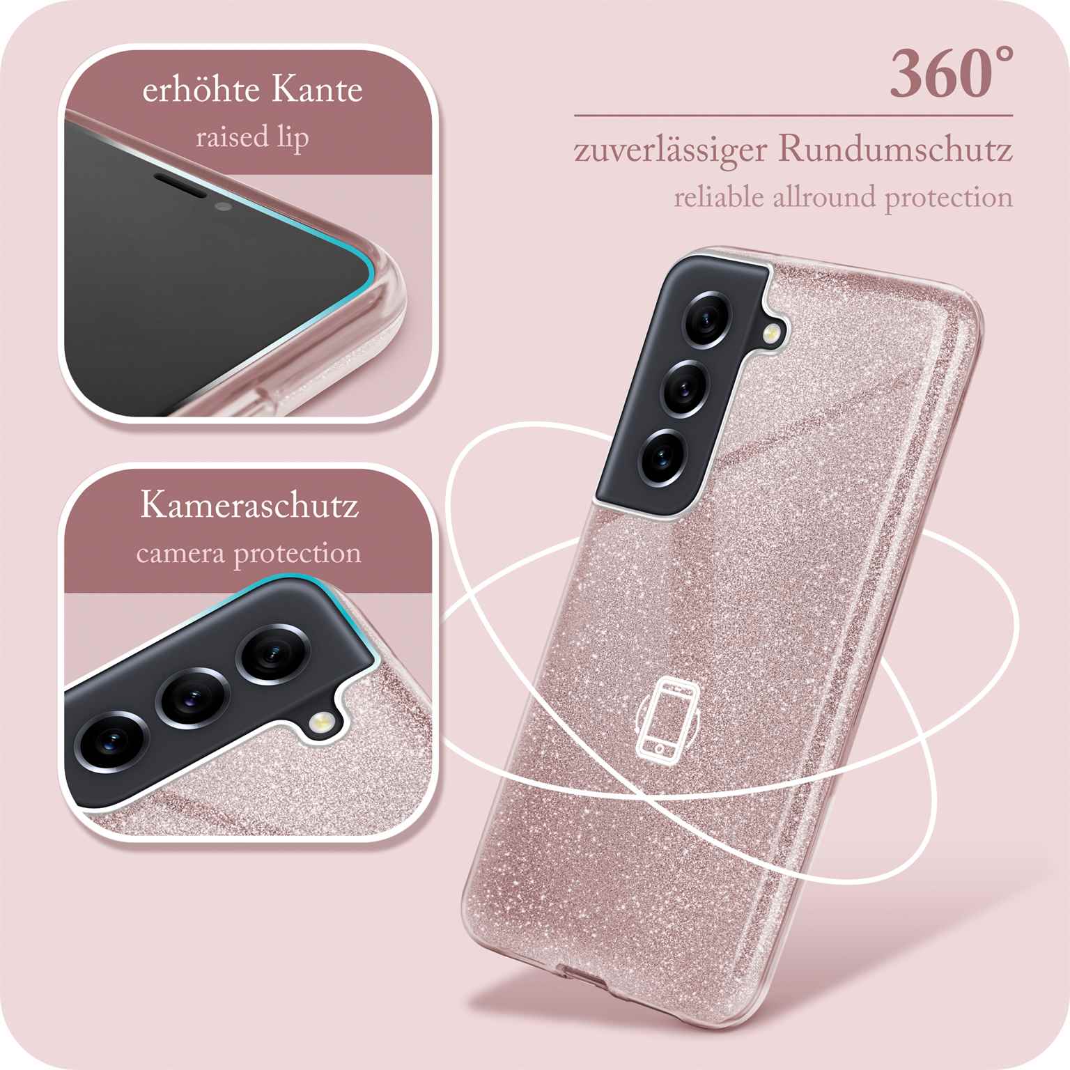 ONEFLOW Glitter Case Samsung Galaxy S21 FE 5G mit Glitzer Look – Weiteres Produktbild 5