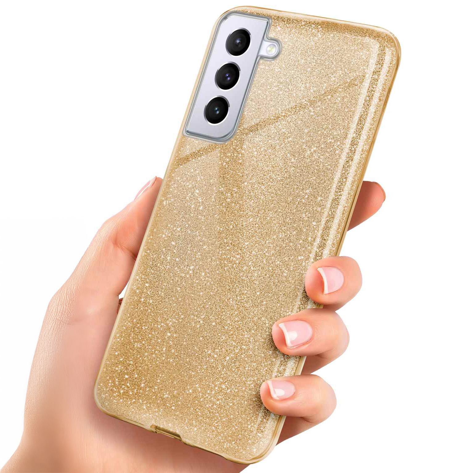 ONEFLOW Glitter Case Samsung Galaxy S21 Plus mit Glitzer Look – Weiteres Produktbild 1
