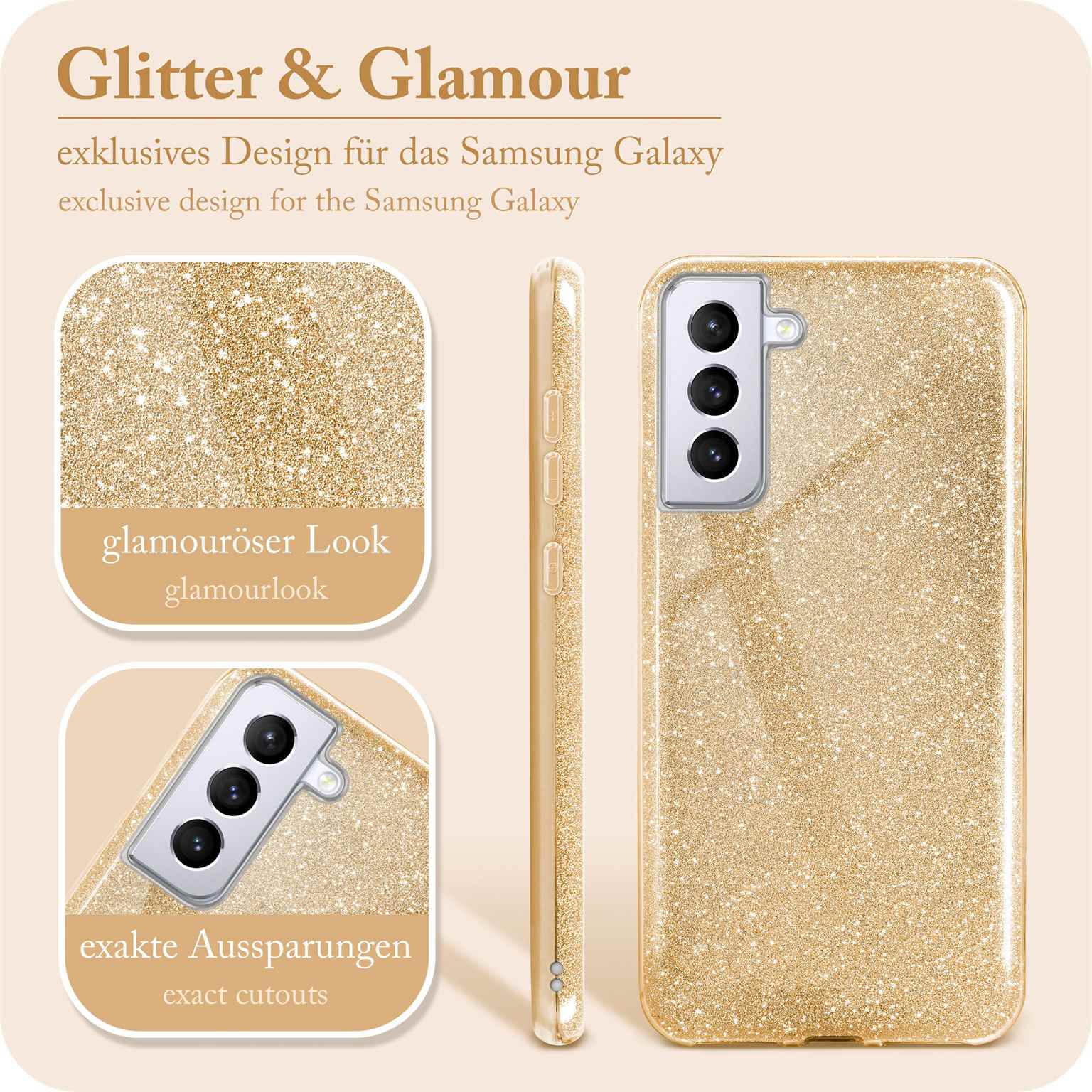 ONEFLOW Glitter Case Samsung Galaxy S21 Plus mit Glitzer Look – Weiteres Produktbild 2