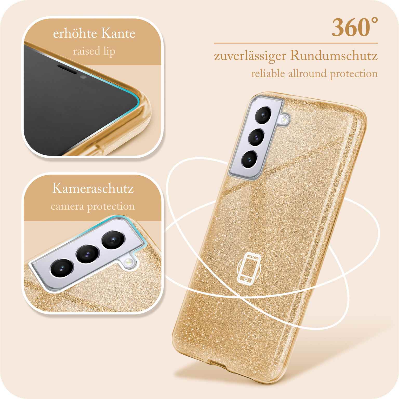 ONEFLOW Glitter Case Samsung Galaxy S21 Plus mit Glitzer Look – Weiteres Produktbild 5