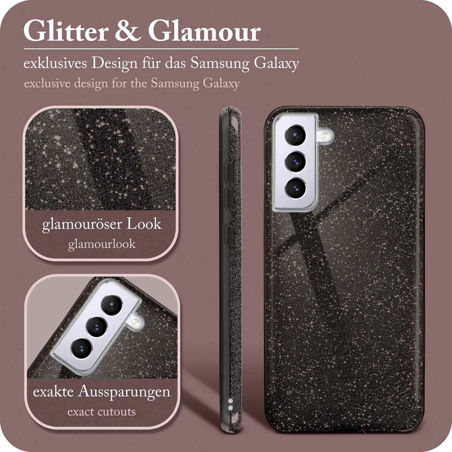 ONEFLOW Glitter Case Samsung Galaxy S21 Plus mit Glitzer Look – Weiteres Produktbild 2