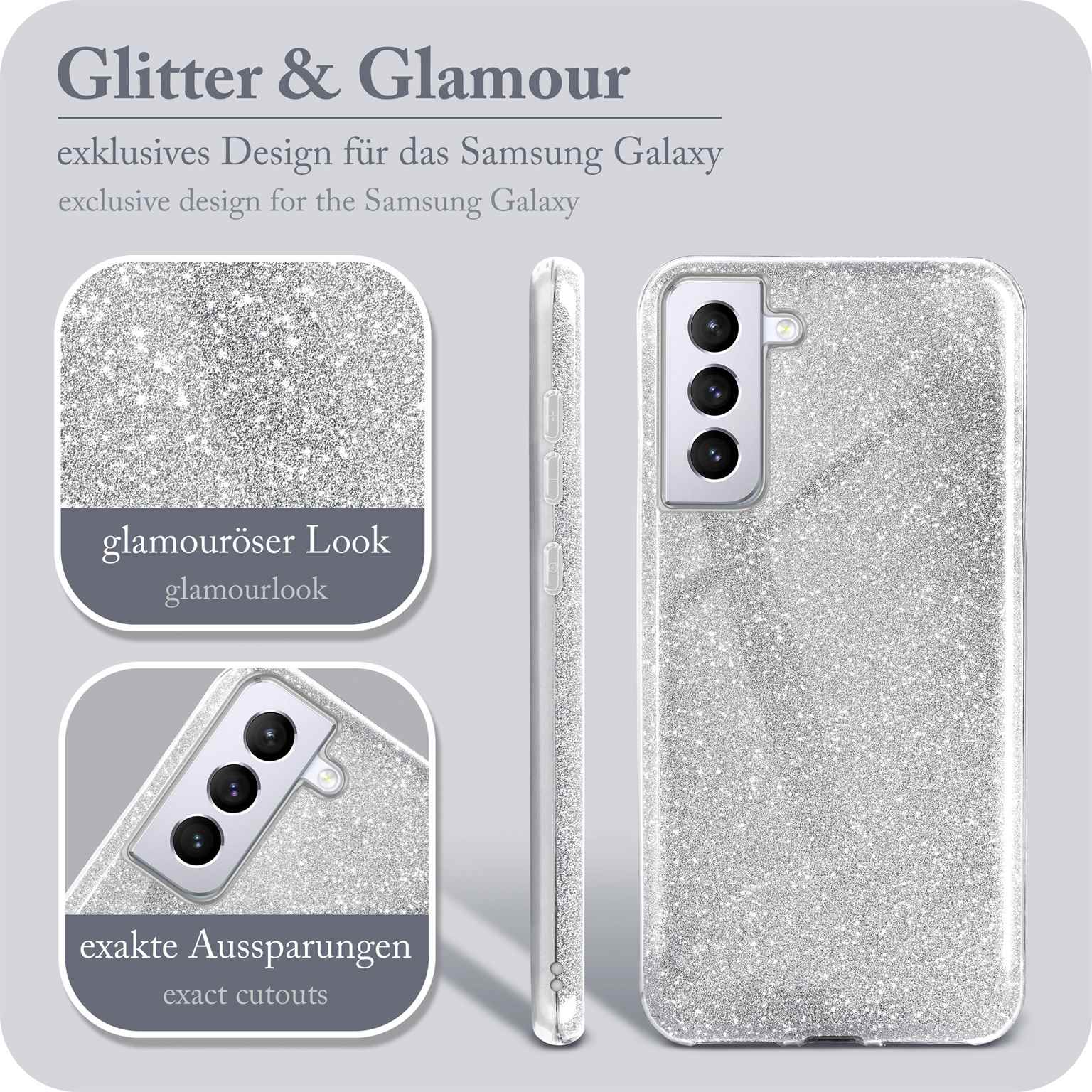 ONEFLOW Glitter Case Samsung Galaxy S21 Plus mit Glitzer Look – Weiteres Produktbild 2