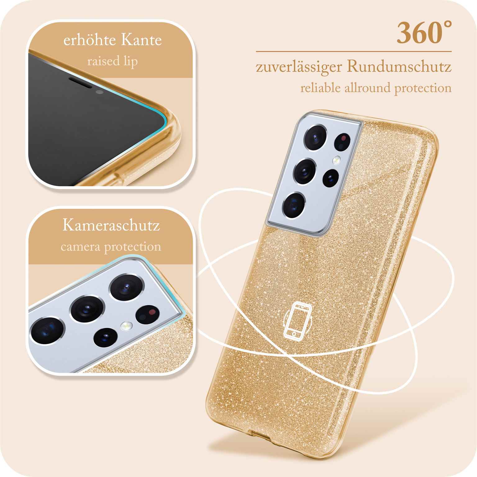 ONEFLOW Glitter Case Samsung Galaxy S21 Ultra mit Glitzer Look – Weiteres Produktbild 5 ONEFLOW Glitter Case Samsung Galaxy S21 Ultra mit Glitzer Look – Weiteres Produktbild 5