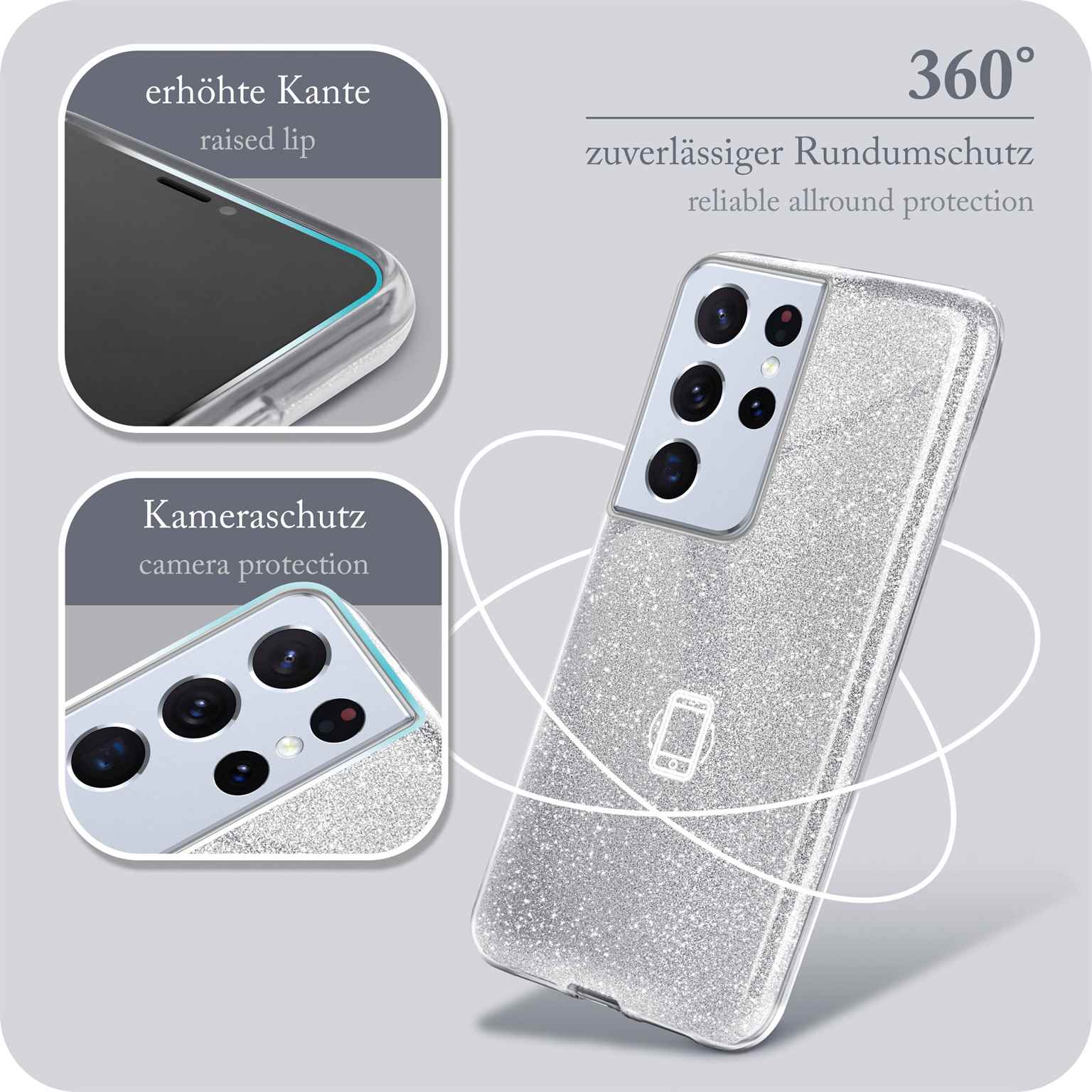 ONEFLOW Glitter Case Samsung Galaxy S21 Ultra mit Glitzer Look – Weiteres Produktbild 5 ONEFLOW Glitter Case Samsung Galaxy S21 Ultra mit Glitzer Look – Weiteres Produktbild 5