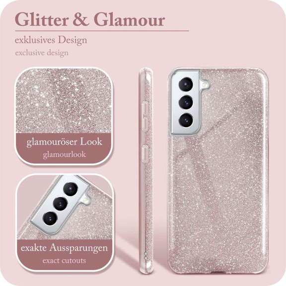 ONEFLOW Glitter Case Samsung Galaxy S21 mit Glitzer Look – Weiteres Produktbild 2