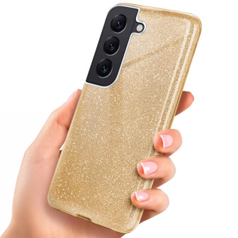 ONEFLOW ONEFLOW Glitter Case Samsung Galaxy S22 Plus mit Glitzer Look – Shine - Gold