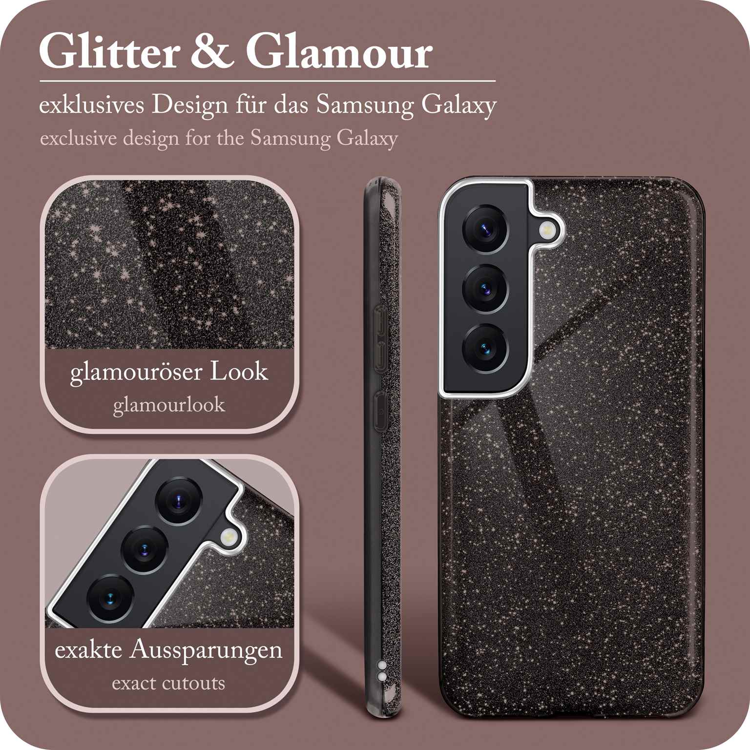 ONEFLOW Glitter Case Samsung Galaxy S22 Plus mit Glitzer Look – Weiteres Produktbild 2