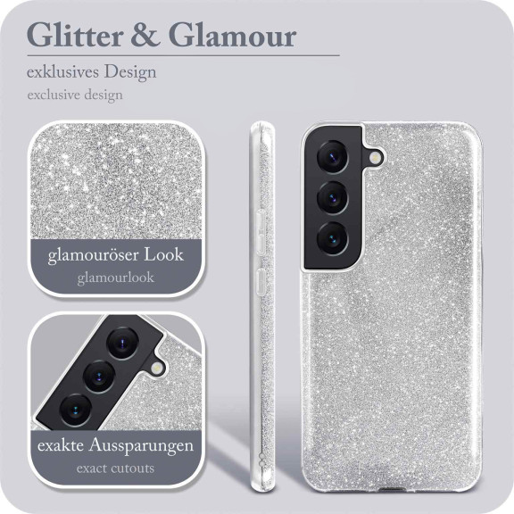 ONEFLOW Glitter Case Samsung Galaxy S22 Plus mit Glitzer Look – Weiteres Produktbild 2