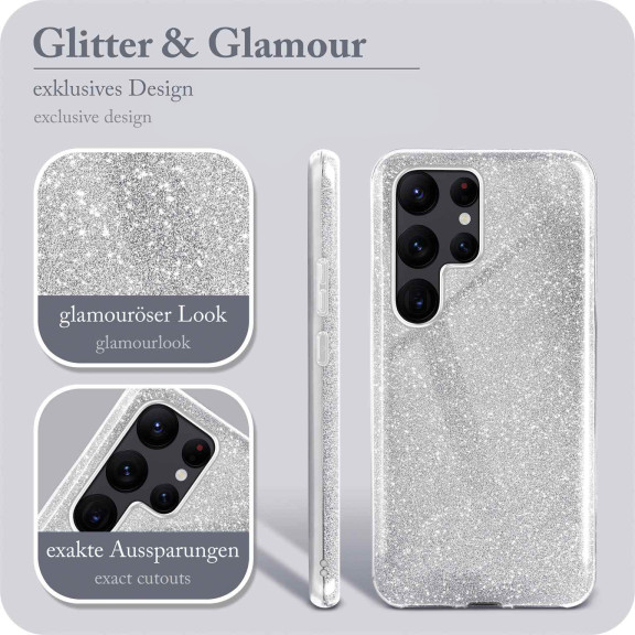 ONEFLOW Glitter Case Samsung Galaxy S22 Ultra mit Glitzer Look – Weiteres Produktbild 2