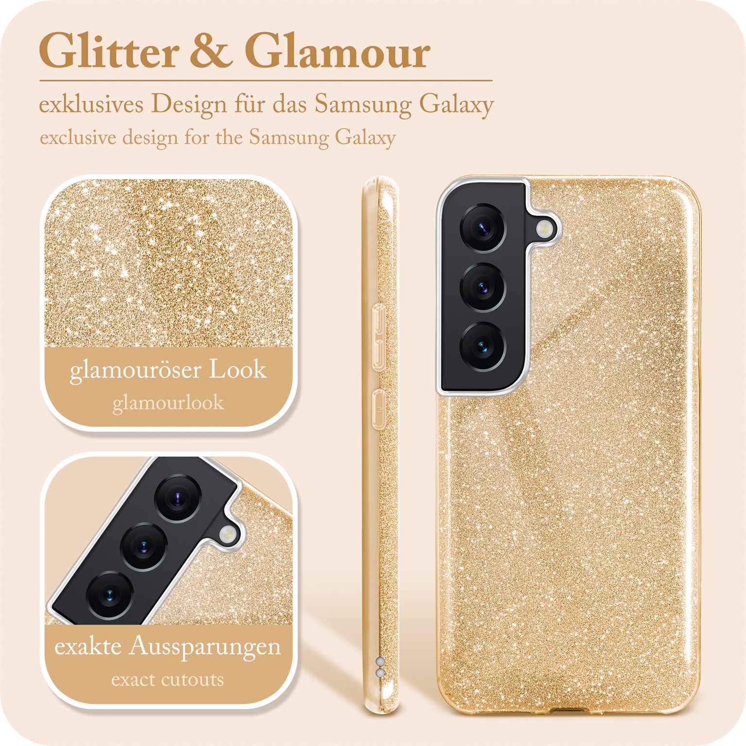 ONEFLOW Glitter Case Samsung Galaxy S22 mit Glitzer Look – Weiteres Produktbild 2