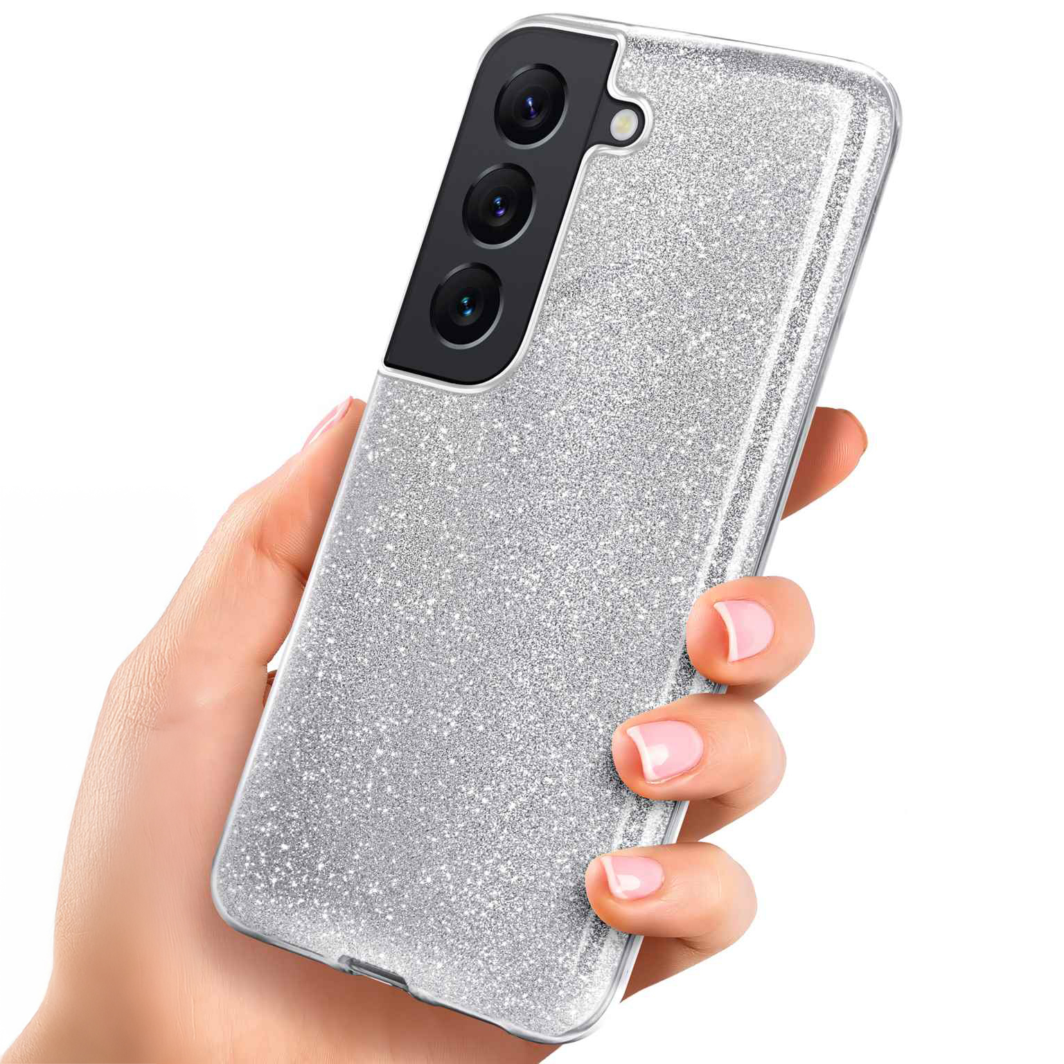 ONEFLOW Glitter Case Samsung Galaxy S22 mit Glitzer Look – Weiteres Produktbild 1