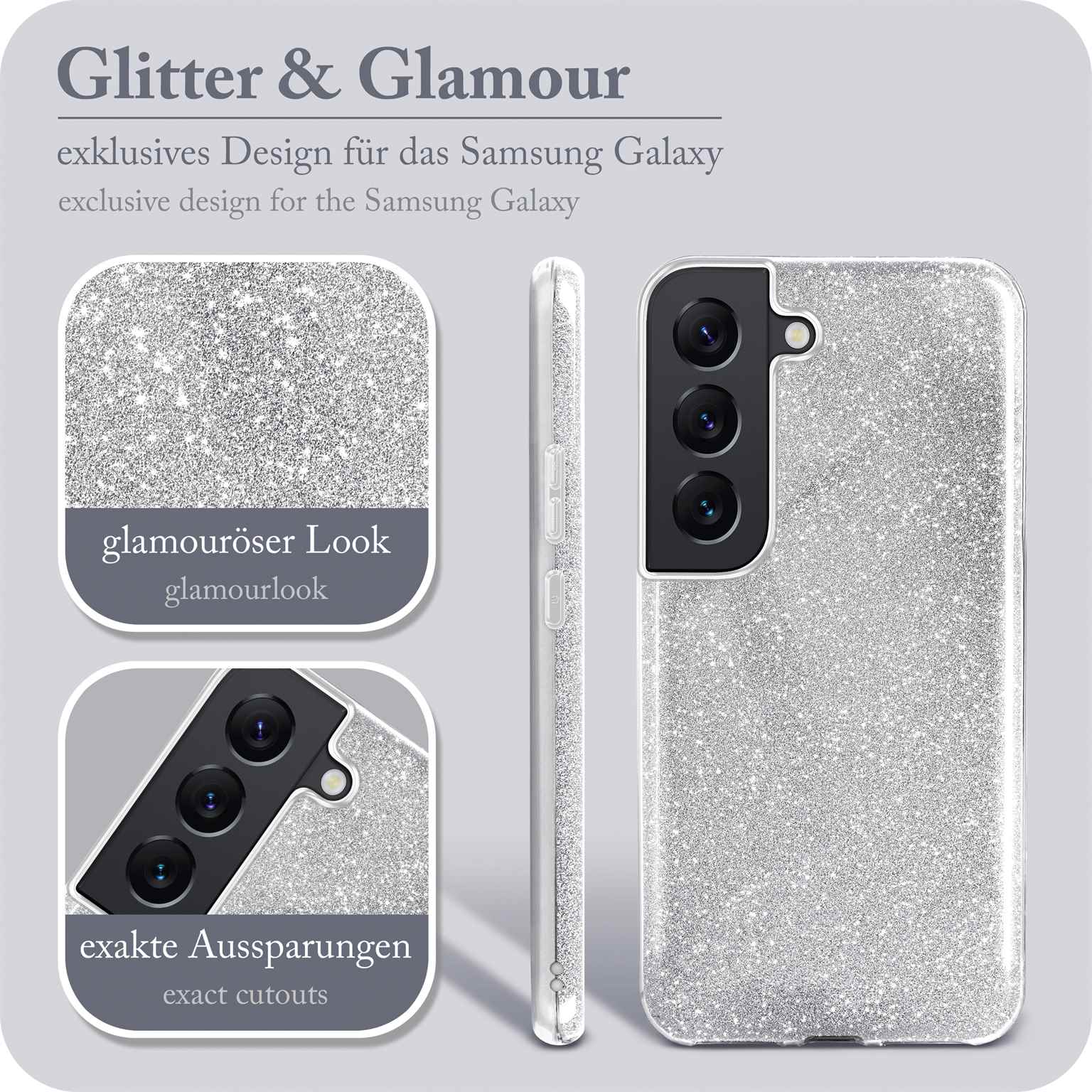ONEFLOW Glitter Case Samsung Galaxy S22 mit Glitzer Look – Weiteres Produktbild 2