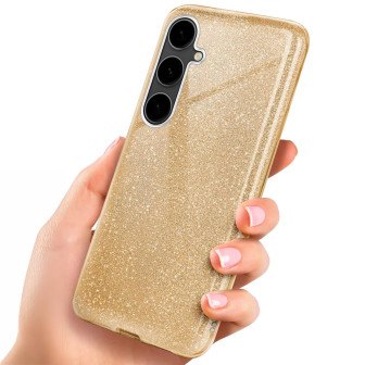 ONEFLOW ONEFLOW Glitter Case Samsung Galaxy S23 FE mit Glitzer Look – Shine - Gold