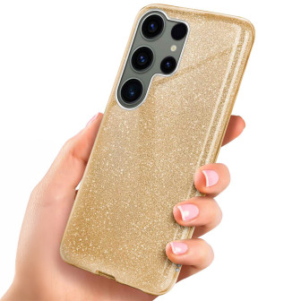 ONEFLOW ONEFLOW Glitter Case Samsung Galaxy S23 Ultra mit Glitzer Look – Shine - Gold