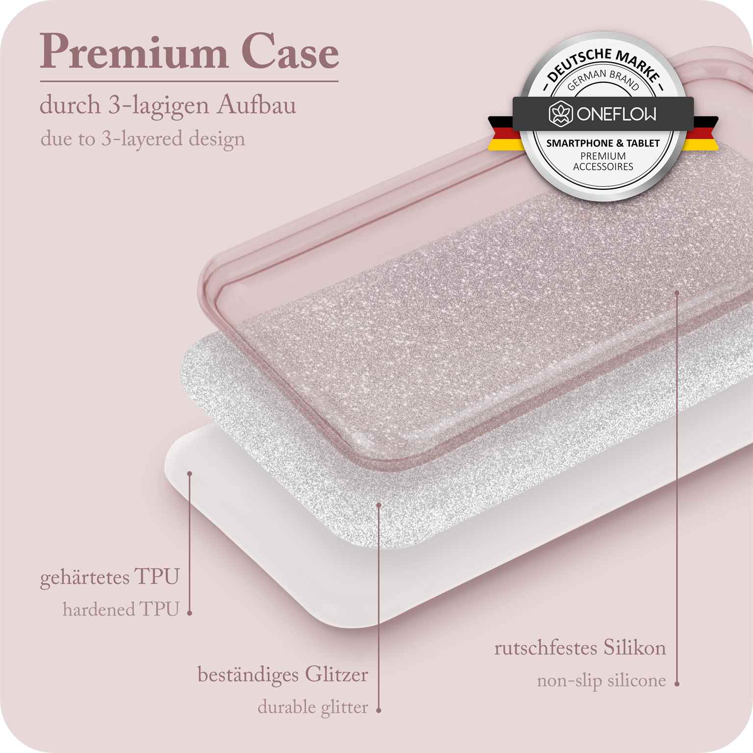 ONEFLOW Glitter Case Samsung Galaxy S23 Ultra mit Glitzer Look – Weiteres Produktbild 3