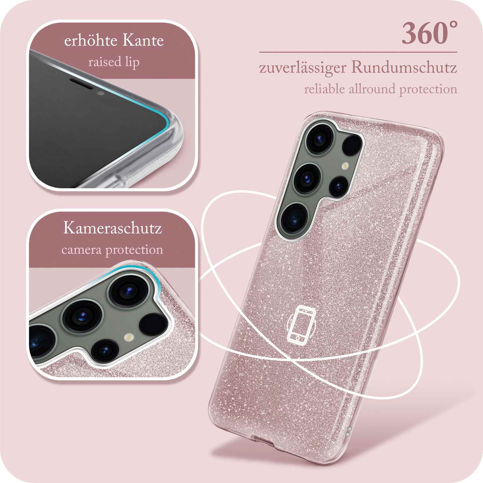 ONEFLOW Glitter Case Samsung Galaxy S23 Ultra mit Glitzer Look – Weiteres Produktbild 5