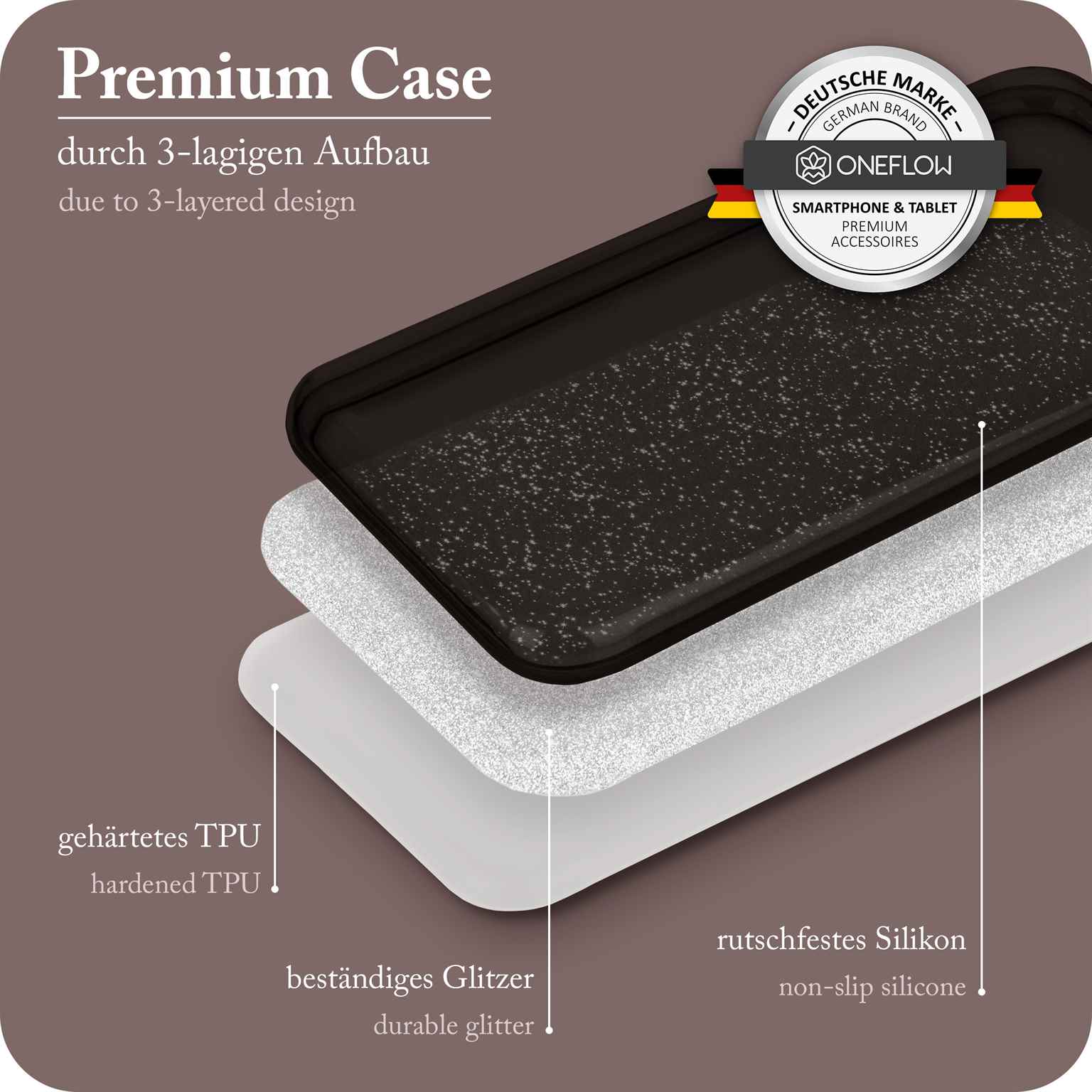 ONEFLOW Glitter Case Samsung Galaxy S23 Ultra mit Glitzer Look – Weiteres Produktbild 3