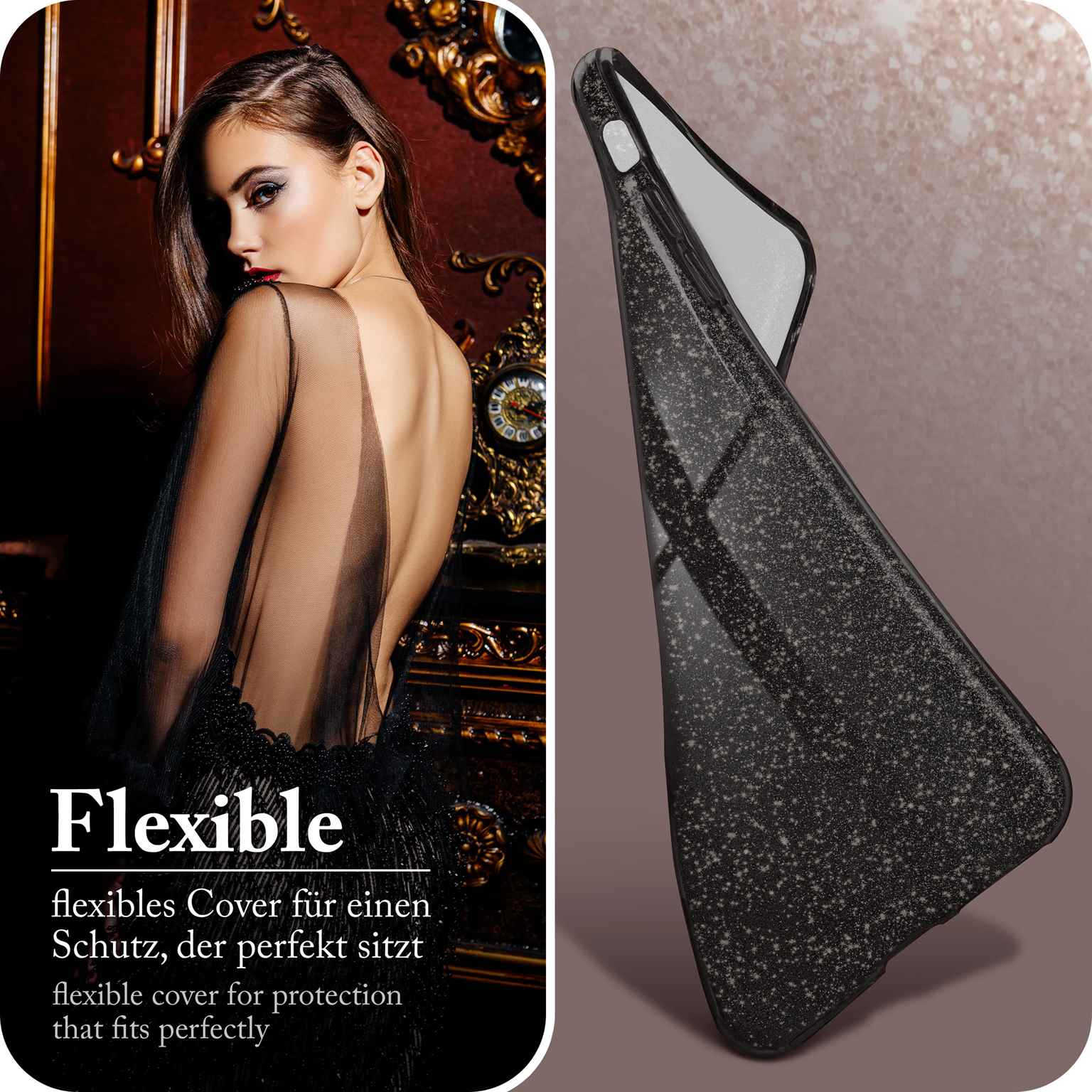 ONEFLOW Glitter Case Samsung Galaxy S23 Ultra mit Glitzer Look – Weiteres Produktbild 4