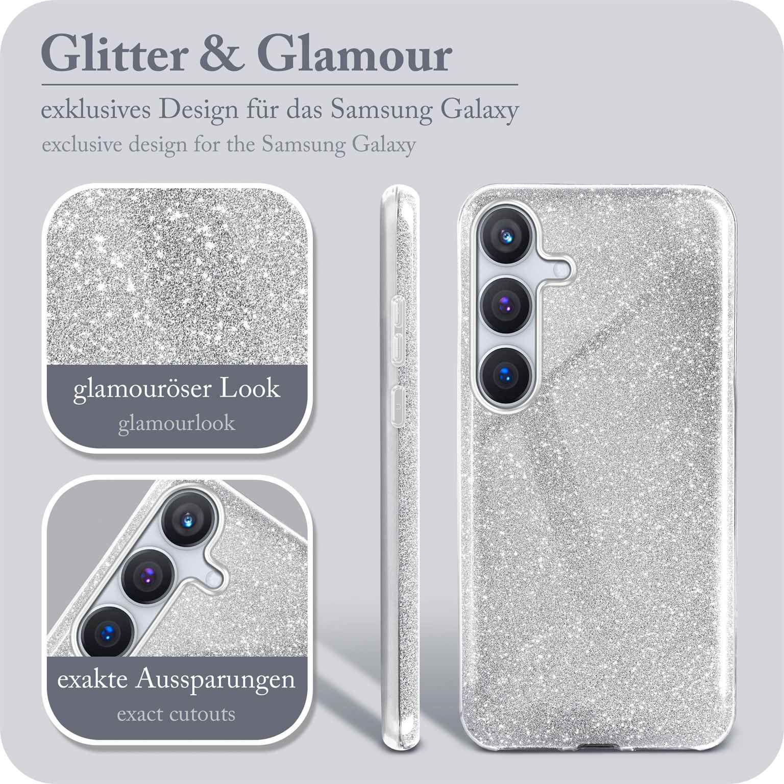 ONEFLOW Glitter Case Samsung Galaxy S24 Plus mit Glitzer Look – Weiteres Produktbild 2