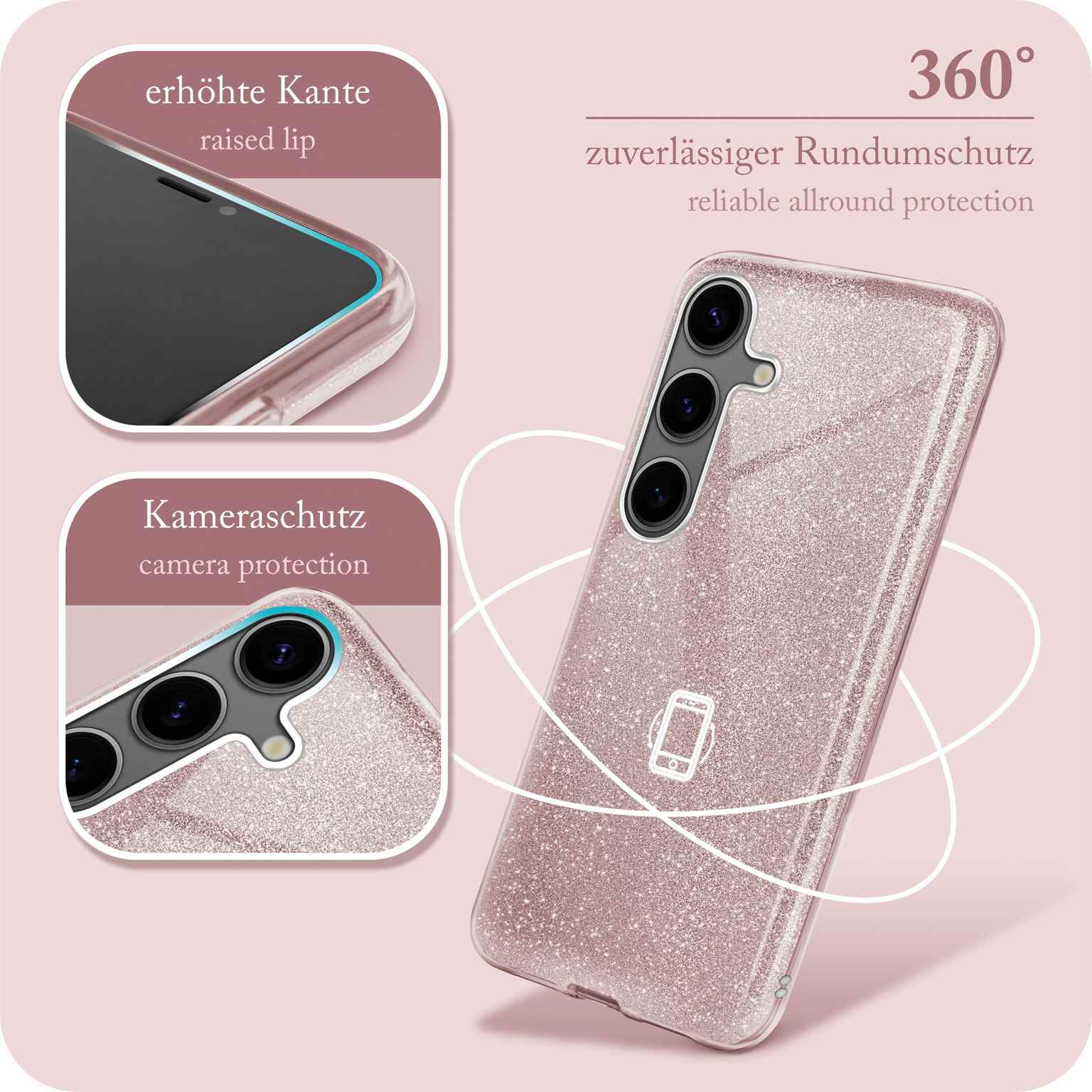 ONEFLOW Glitter Case Samsung Galaxy S24 mit Glitzer Look – Weiteres Produktbild 5