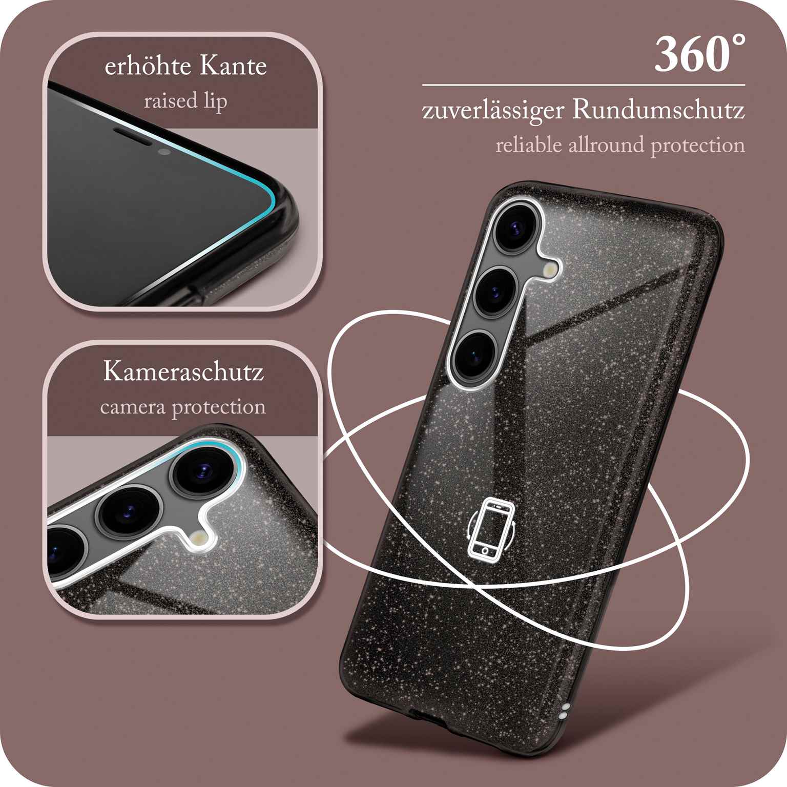 ONEFLOW Glitter Case Samsung Galaxy S24 mit Glitzer Look – Weiteres Produktbild 5 ONEFLOW Glitter Case Samsung Galaxy S24 mit Glitzer Look – Weiteres Produktbild 5