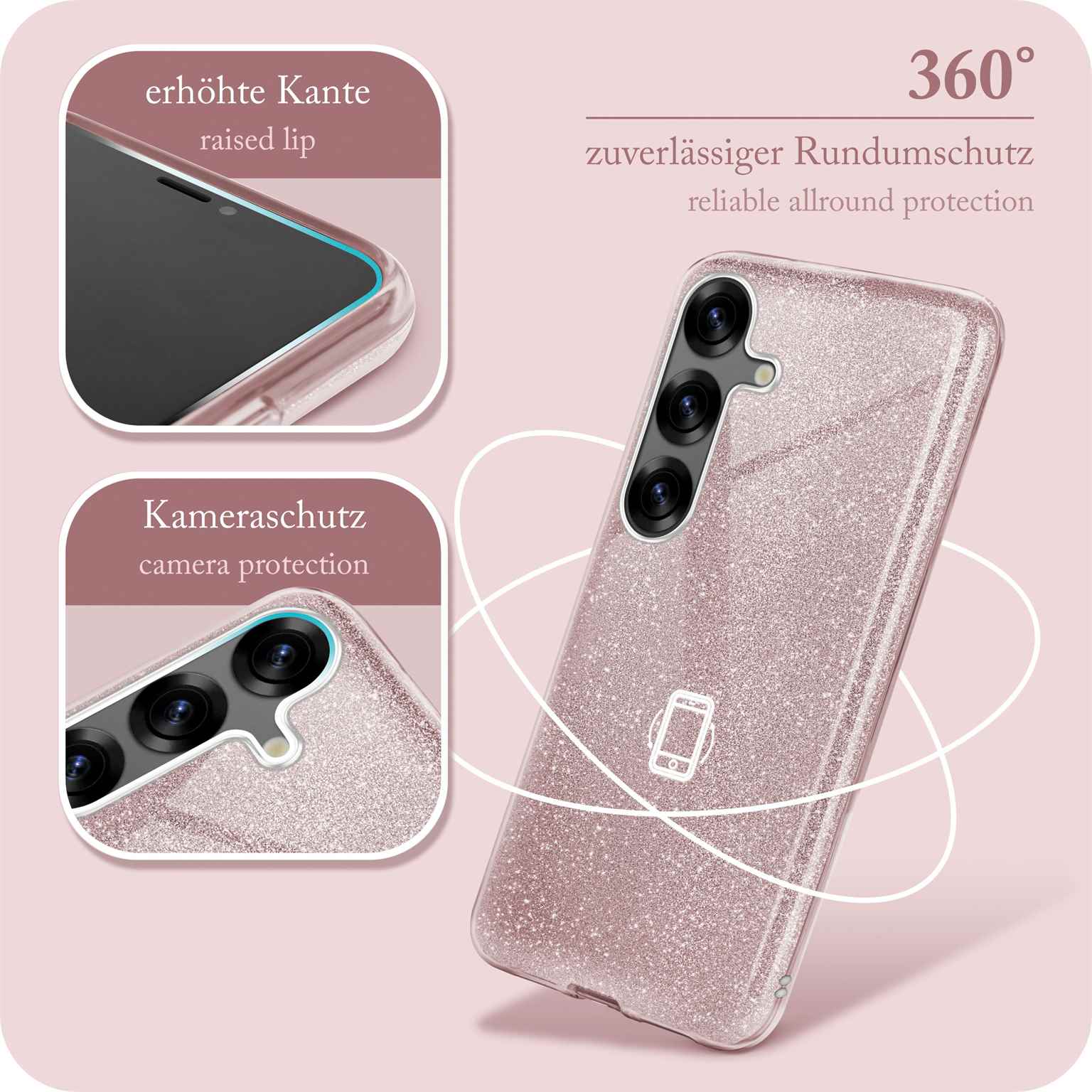 ONEFLOW Glitter Case Samsung Galaxy S25 Plus mit Glitzer Look – Weiteres Produktbild 5