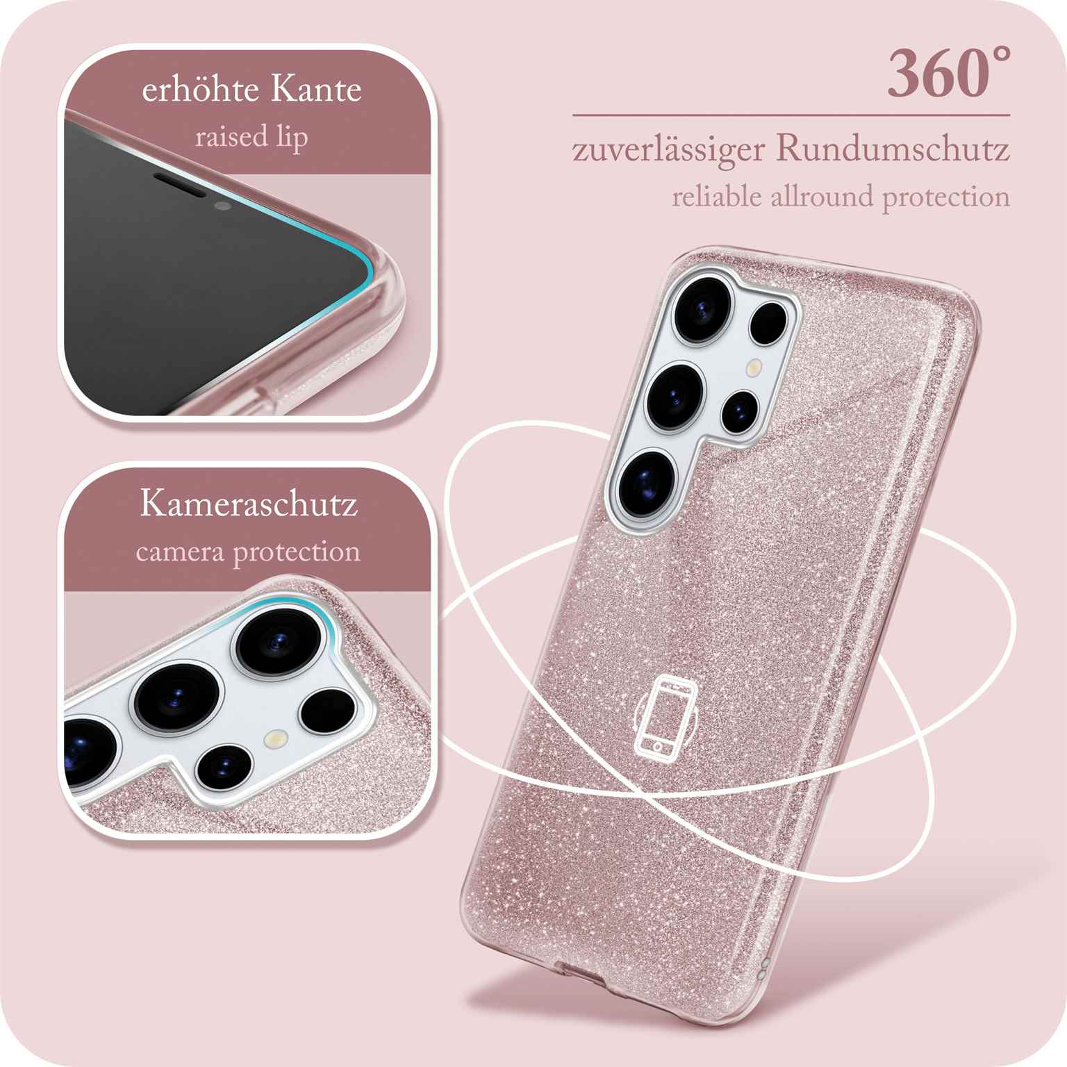ONEFLOW Glitter Case Samsung Galaxy S25 Ultra mit Glitzer Look – Weiteres Produktbild 5
