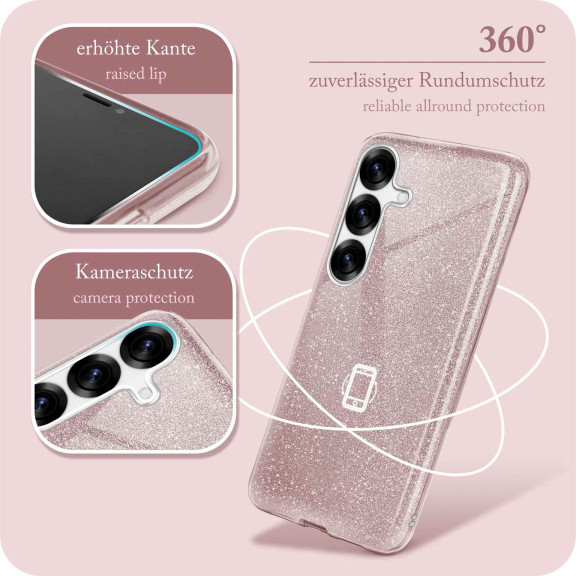 ONEFLOW Glitter Case Samsung Galaxy S25 mit Glitzer Look – Weiteres Produktbild 5