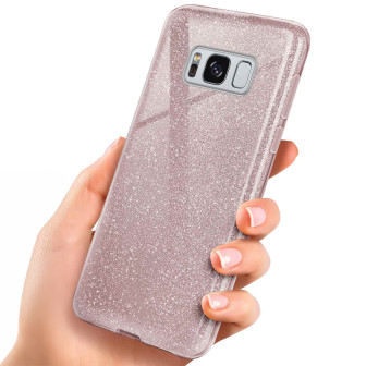 ONEFLOW Glitter Case Samsung Galaxy S8 Plus mit Glitzer Look – Gloss - Rosé