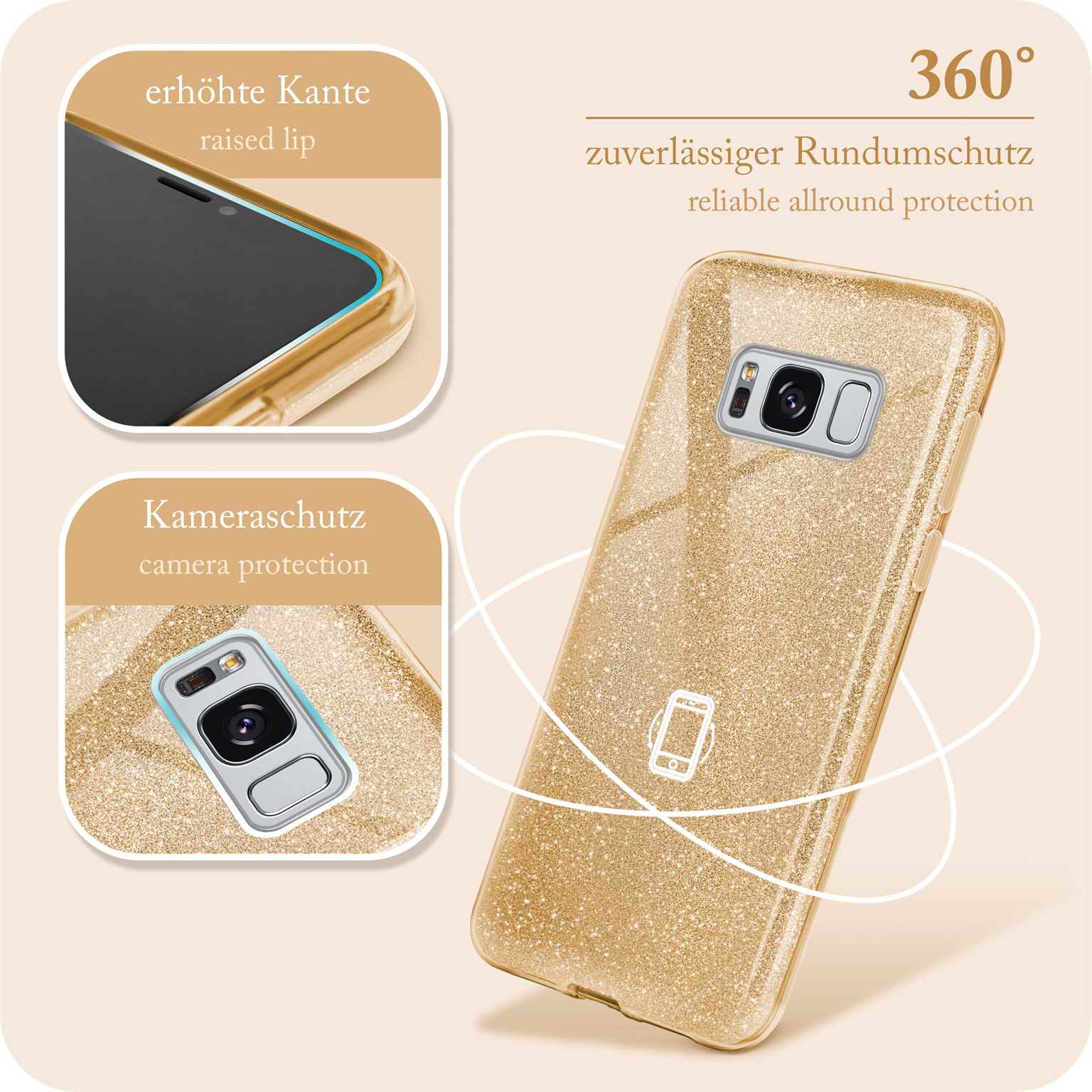 ONEFLOW Glitter Case Samsung Galaxy S8 mit Glitzer Look – Weiteres Produktbild 4