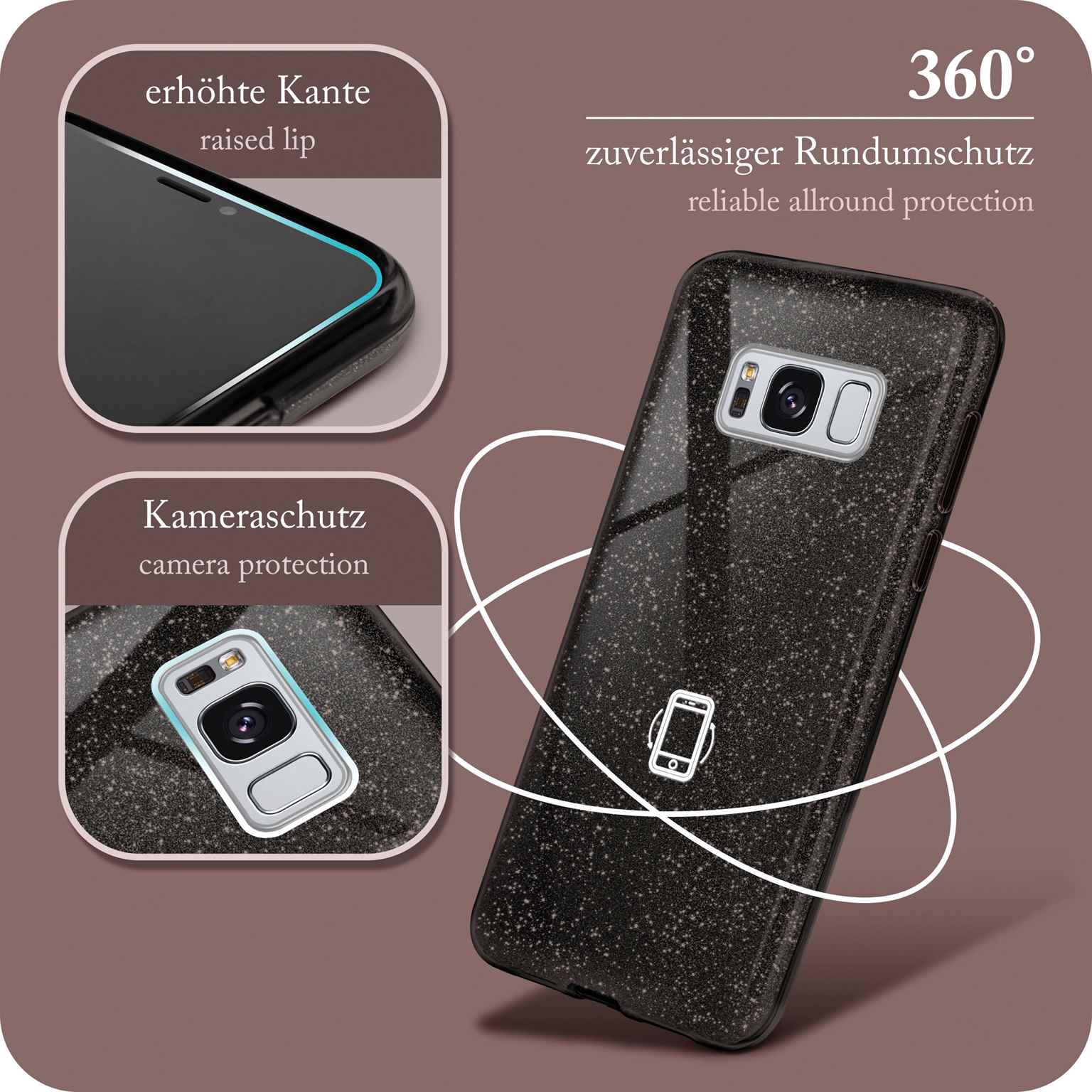 ONEFLOW Glitter Case Samsung Galaxy S8 mit Glitzer Look – Weiteres Produktbild 4