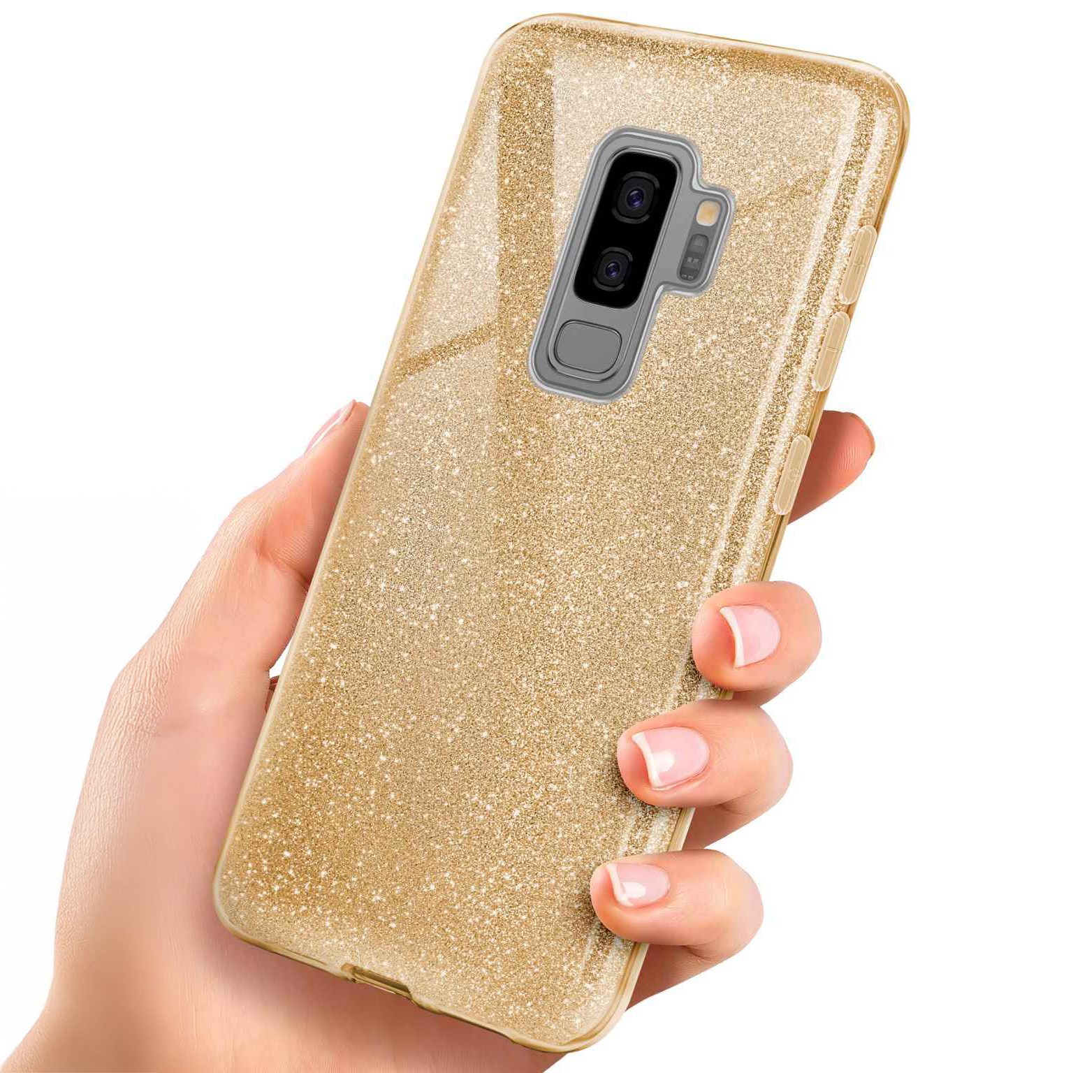 ONEFLOW Glitter Case Samsung Galaxy S9 Plus mit Glitzer Look – Weiteres Produktbild 1