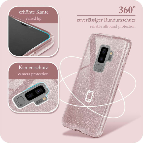 ONEFLOW Glitter Case Samsung Galaxy S9 Plus mit Glitzer Look – Weiteres Produktbild 5