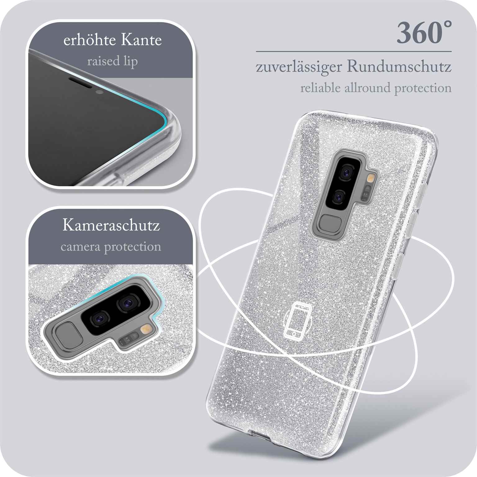 ONEFLOW Glitter Case Samsung Galaxy S9 Plus mit Glitzer Look – Weiteres Produktbild 5