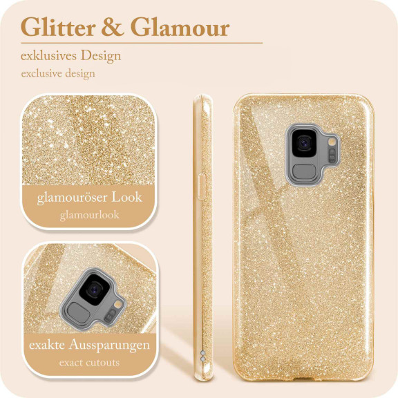 ONEFLOW Glitter Case Samsung Galaxy S9 mit Glitzer Look – Weiteres Produktbild 2