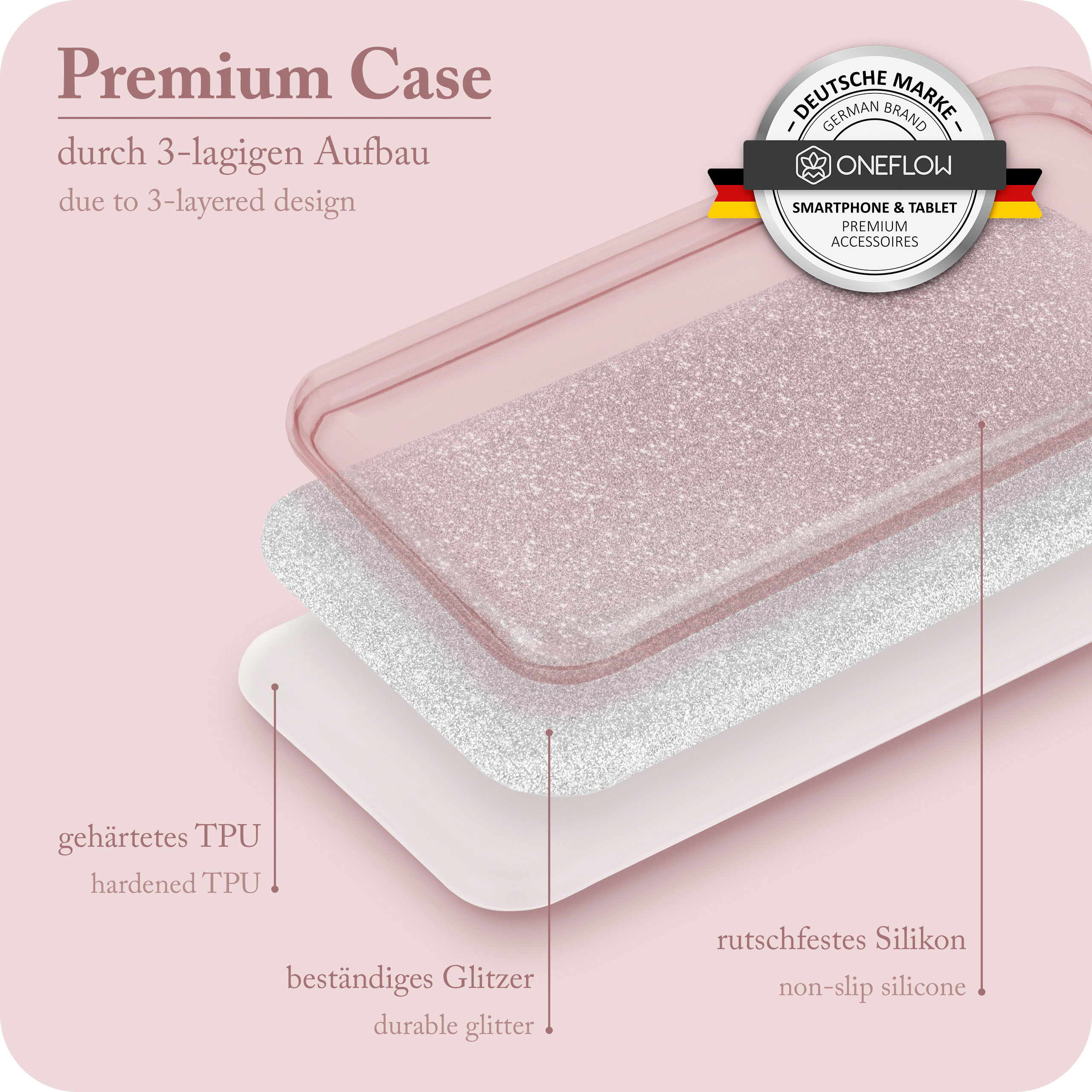 ONEFLOW Glitter Case Redmi Note 10 Pro mit Glitzer Look – Weiteres Produktbild 3