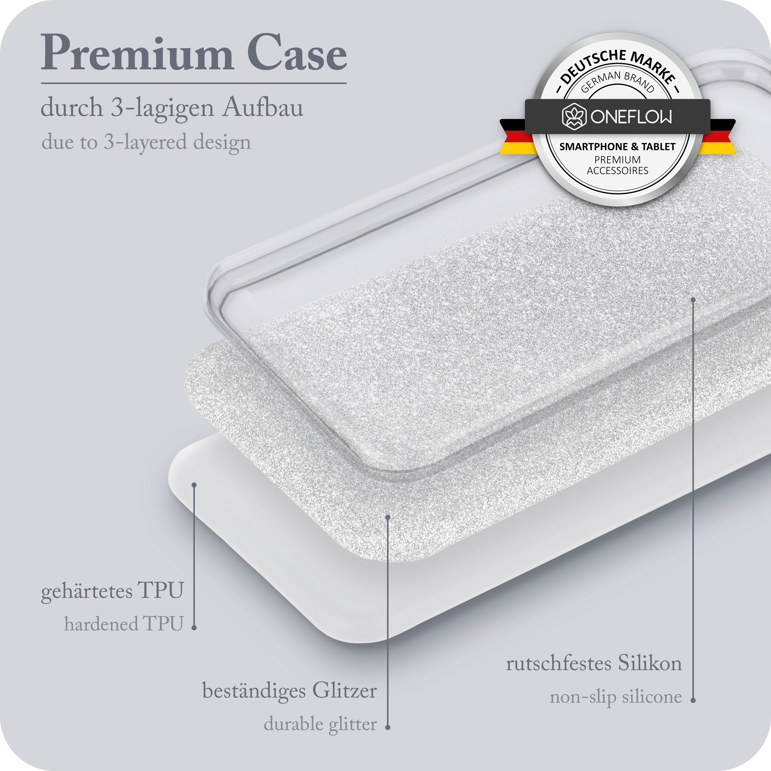 ONEFLOW Glitter Case Redmi Note 10 Pro mit Glitzer Look – Weiteres Produktbild 3