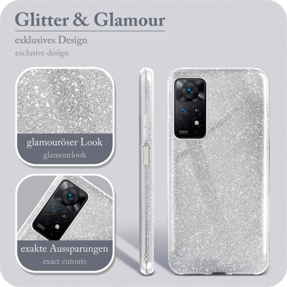 ONEFLOW Glitter Case Redmi Note 11 Pro mit Glitzer Look – Weiteres Produktbild 2