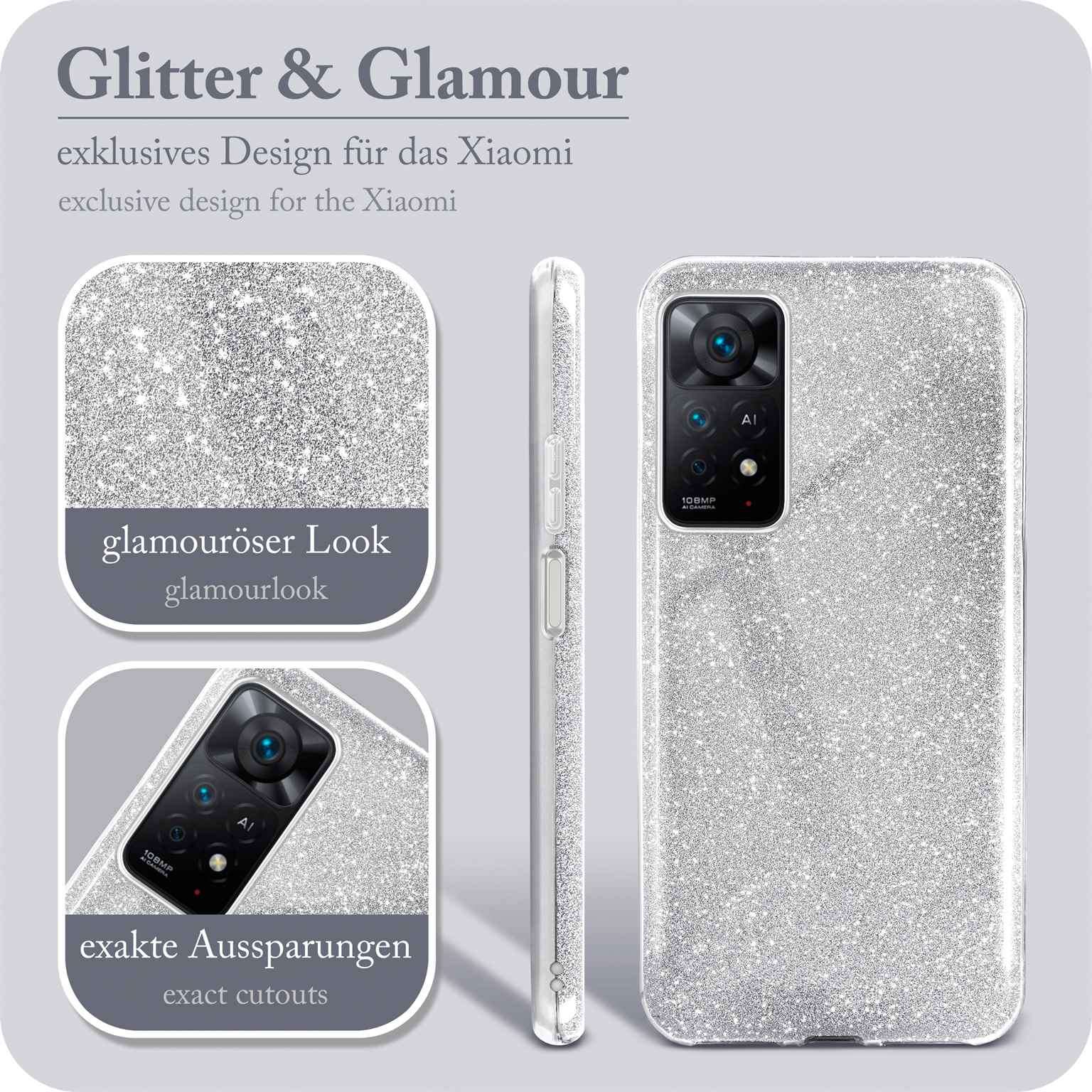 ONEFLOW Glitter Case Redmi Note 11 Pro mit Glitzer Look – Weiteres Produktbild 2